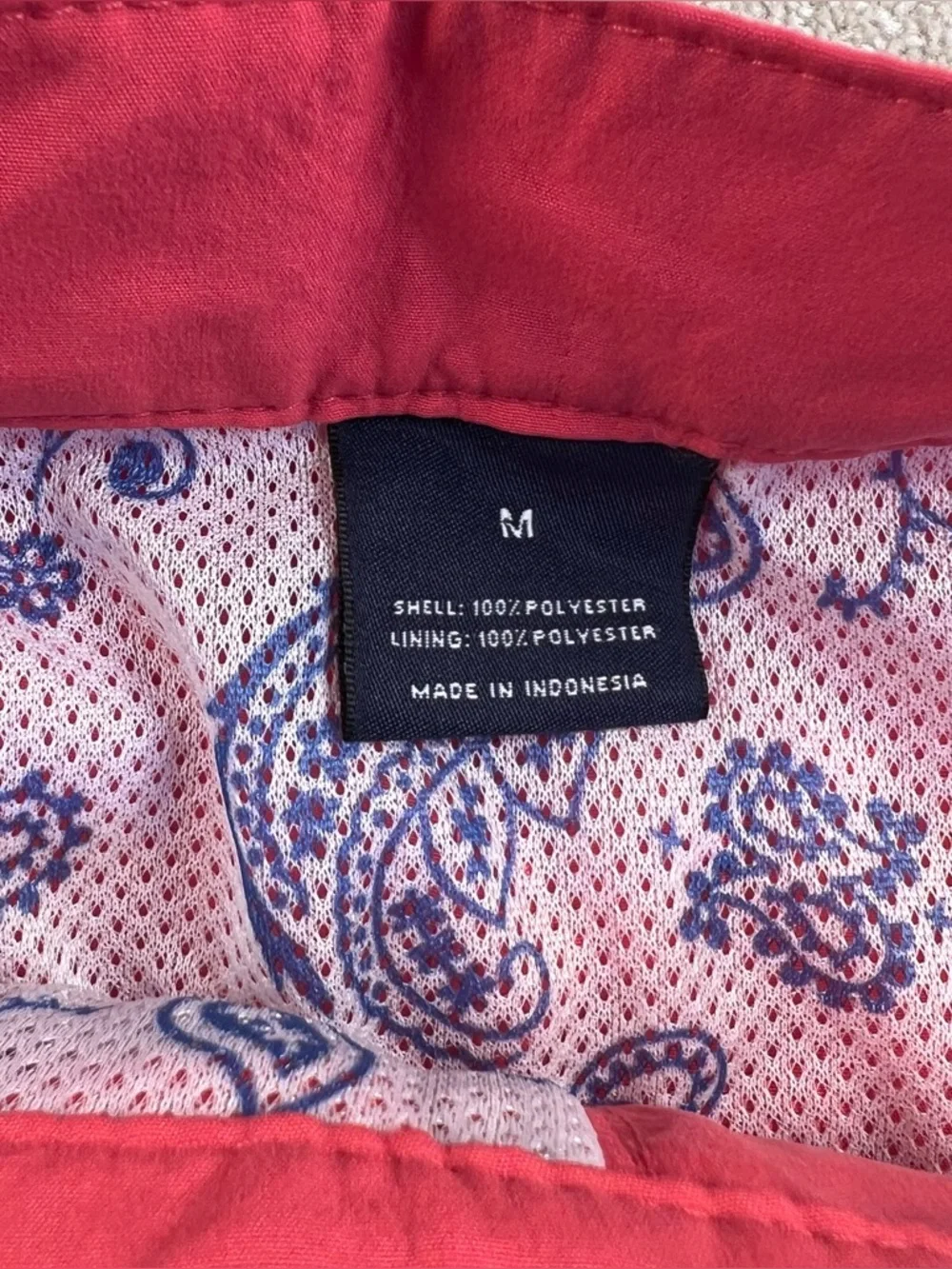 Cremieux Swim Trunks Caret Red NWT Men's Medium‎ Beach Swimwear Vacation Pool